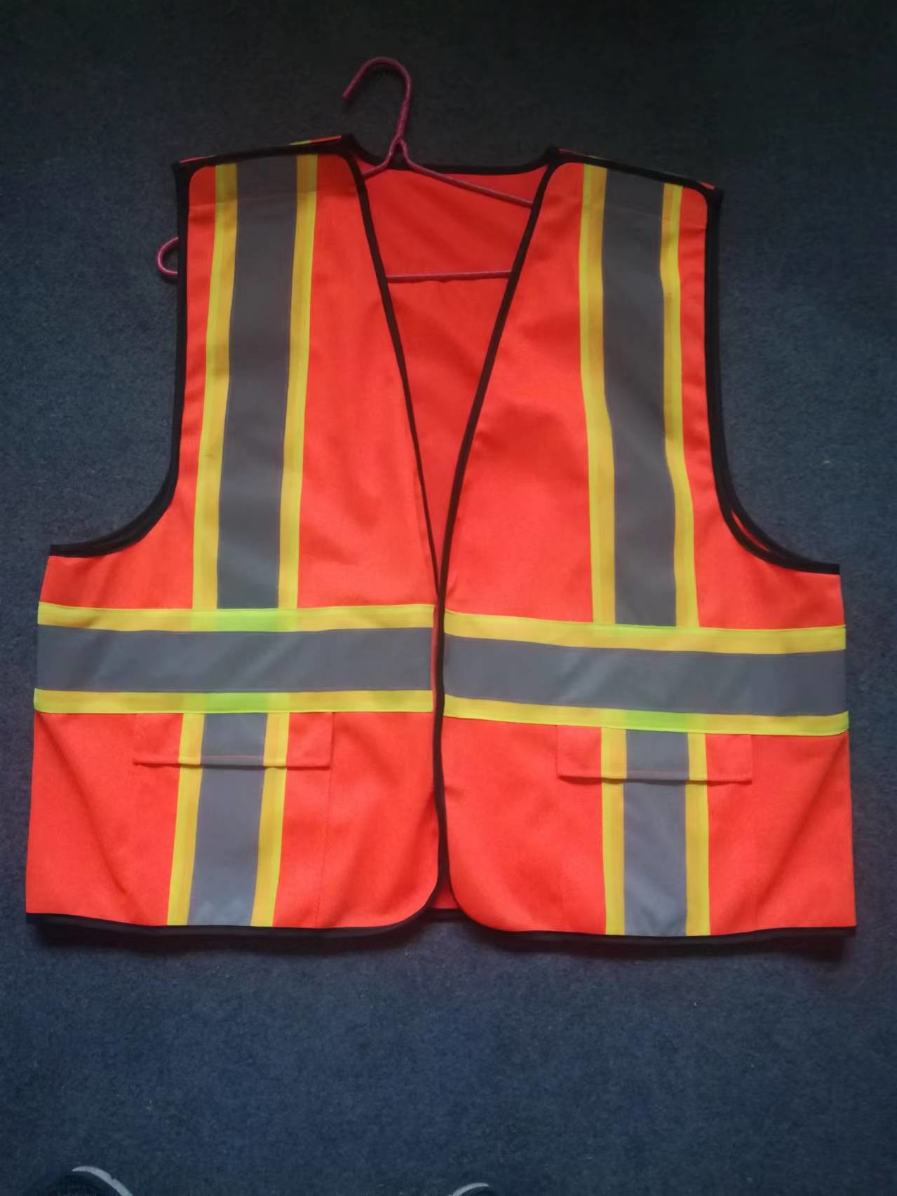 2H Grade Orange Hi Vis Vest M-XXXL 60g 80g 100g Reflective Safety Vest