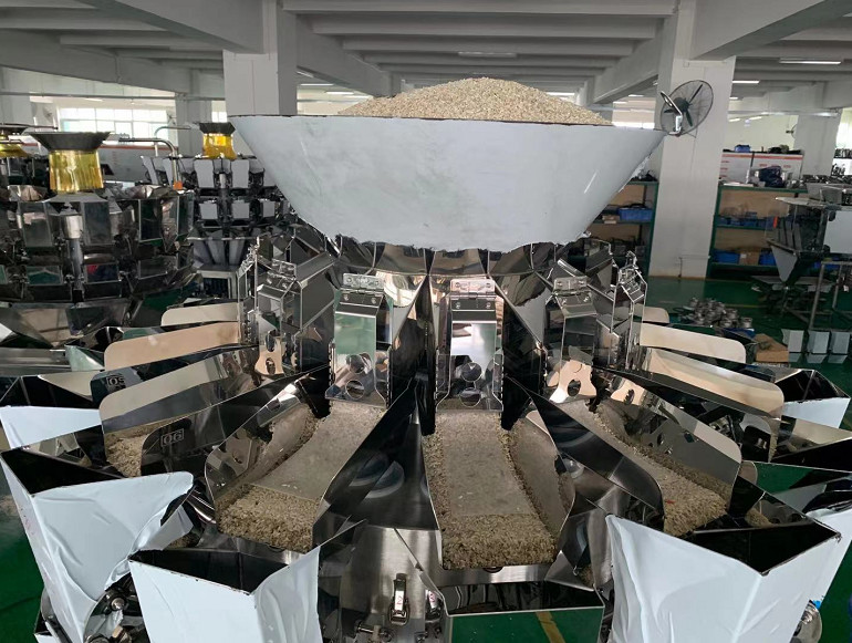 Automatical Rice And Beans Multihead Weigher Packing Machine MCU Control system
