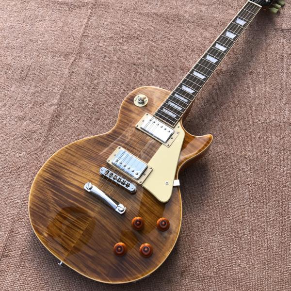 New standard LP 1959 R9 electric guitar, Flame Maple Top, frets cream binding, a
