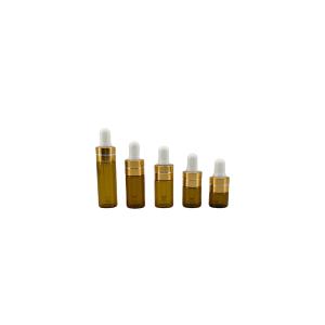 Quality 1ml 2ml 3ml 5ml Amber Glass Dropper Bottles Essential Oils Serum Sample Dropper Bottle wholesale