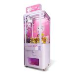 110 - 240V Dolls Crane Amusement Machine , Pink Stuffed Animal Crane Machine