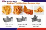 Industrial Food Processing Equipment , Custom Puff Extrusion Nacho Chip Machine