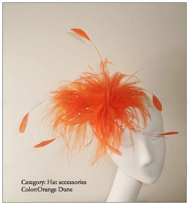 Dyed Ostrich Feather Flower Mount with Wire Accessory UPS Shipping