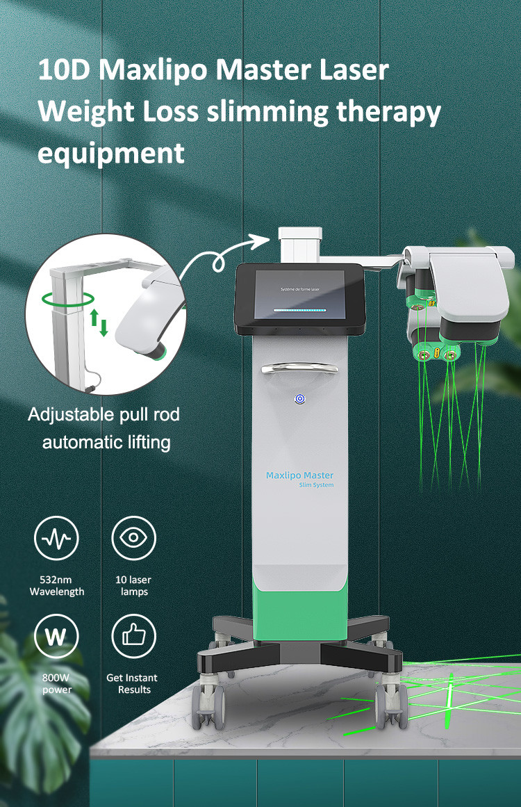 10D Maxlipo Master Laser Slimming Machine For Improves Skin Elasticity / Weight Loss