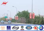 6m Hot Dip Galvanized Single Arm Street Light Poles For Road Lighting