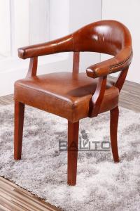 Quality luxury antique leather arm dining chair furniture,#2050 wholesale