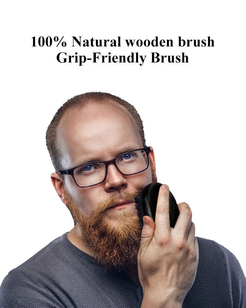 Beard Care Set Kit Wooden Bearded Brush Comb Five-piece Beard Grooming Kit for Men
