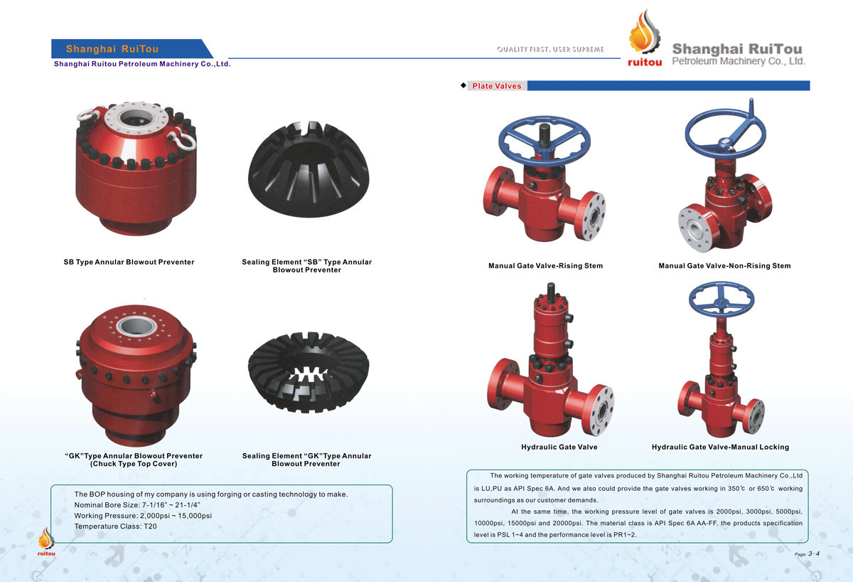 API 16A Well Drilling 9" 5000psi Annular BOP / Blowout Preventer