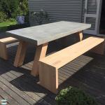 Home Garden Premium Concrete Table Sets For Outdoor Furniture GRC Furniture