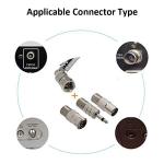 FM Radio Antenna Ancable Indoor FM Telescopic Antenna F Type Male Plug Connector