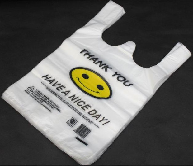 10 - 25MIC Thickness Biodegradable T Shirt Bags With Customized Logo