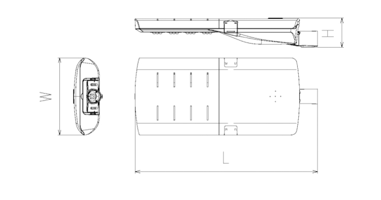 AC100-277V 50/60Hz IP66 Aluminum Shape Garden LED Street Light 100w-300w for Roadways