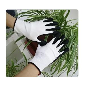 Quality Anti Abrasion Nitrile Foam Oilproof Hand Safety Gloves For Gardening And Wood Working wholesale