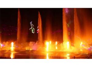 Quality Modern Outdoor Flaming Water Fountain Led Firework Lights Music Dancing Style wholesale