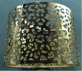Pierced ODM 2 Layer Decorative Metal Lamp Shades With Fabric Inner 40*40*30mm