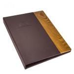 brown luxury trapezoid faux leather hotel room trash cans manufacturer for hotel