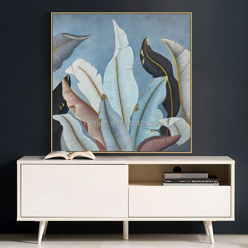 NO Original Customized Flower Colorful Hand Painted Canvas Oil Painting for Modern Home Decor 6 Color Print Method
