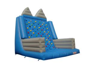 Quality Backyard Fun Inflatable Rock Climbing Wall Blue And Gray For Outdoor Activities wholesale