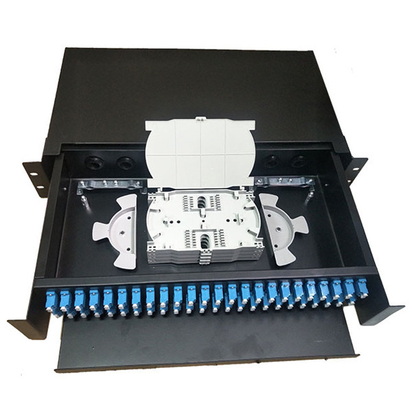 19 Inch Fiber Optic Distribution Box Sliding Fiber Optic Patch Panel Rack Mount