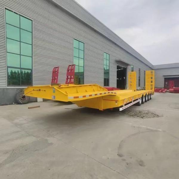 Customized 3axle 4axle Lowbed 80tons 100ton 120ton Low Loaders / Low Bed Semi