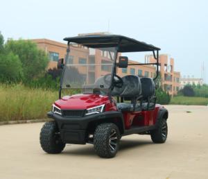 Quality New Lifted REd Electric Golf Cart With Disc Brake And Lithium Battery Max Speed 35km/H Road Legal golf cart wholesale