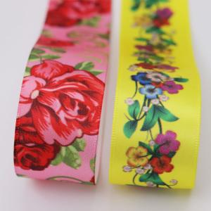 Quality custom ink printing ribbon logo print satin sash ribbon wholesale