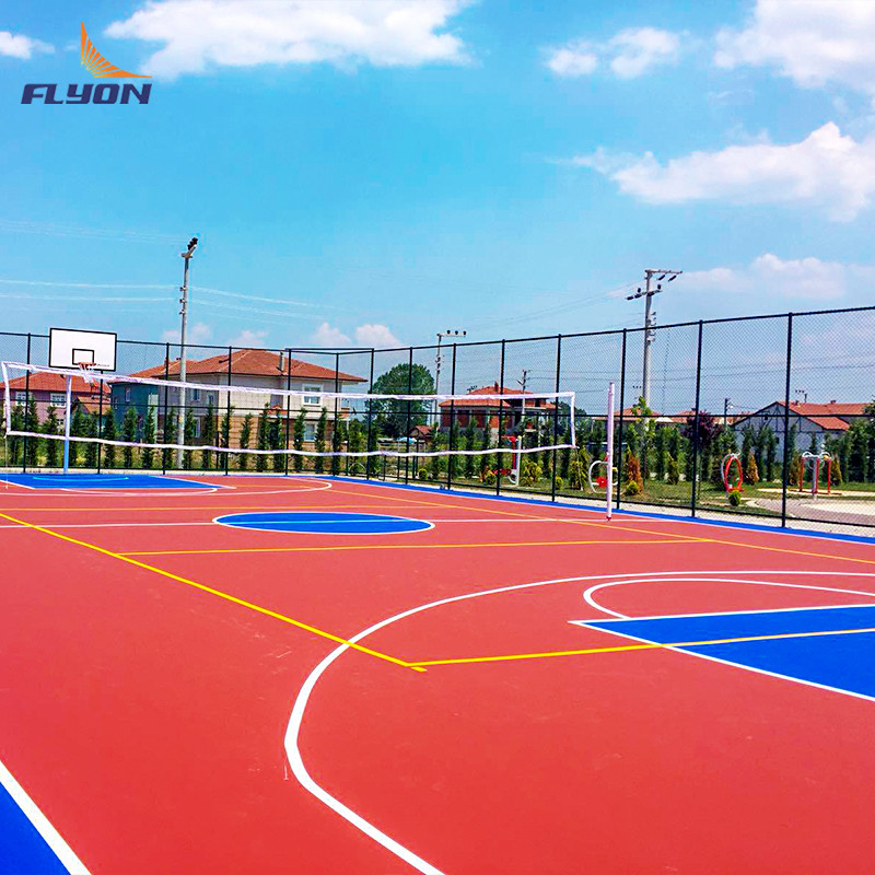 Class 1 Fire Resistance Polyurethane Sport Court Pu Sports Floor For Multi Sport Facilities