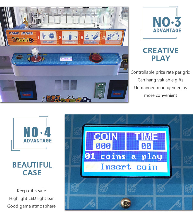 Push Win Gift Arcade Game Machine Type Key Master Kids Toy Vending Machine