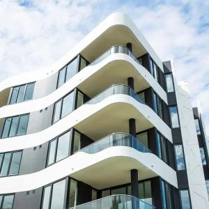 Quality Laminated Glass Curtain Wall Office Building Thermal Insulation Sound Insulation Curved Curtain Wall Systems Concrete Curtain Wall Glass wholesale