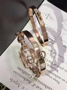 Quality diamonds of double ring bracelet 18kt gold with white gold or yellow gold wholesale