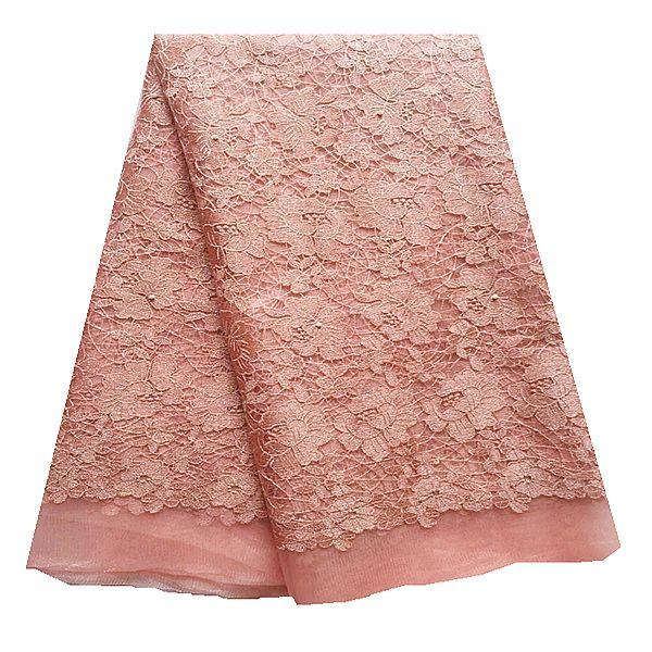 F50285 51-52" customizable metalic mesh lace fabric embroidered with beads for