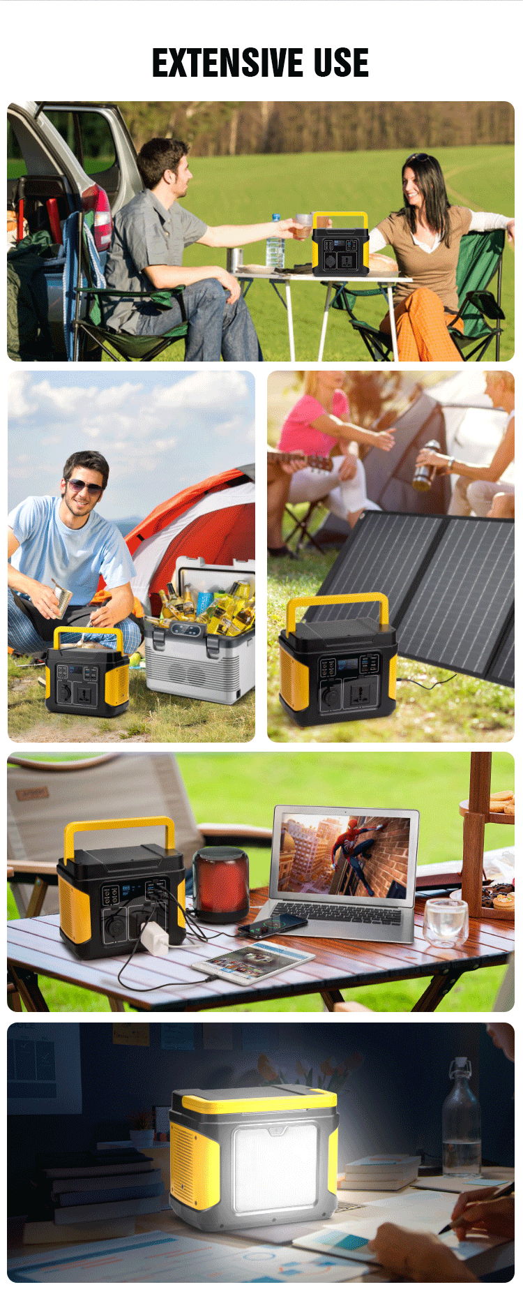 Portable Solar Power Station 110V / 220V Emergency Outdoor Generator For Camping