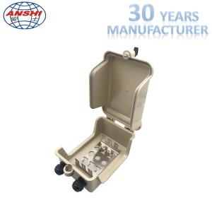 China Copper Outdoor Wall Mounted Distribution Box For Krone Module 3 Ways Lsa Metal Frame on sale