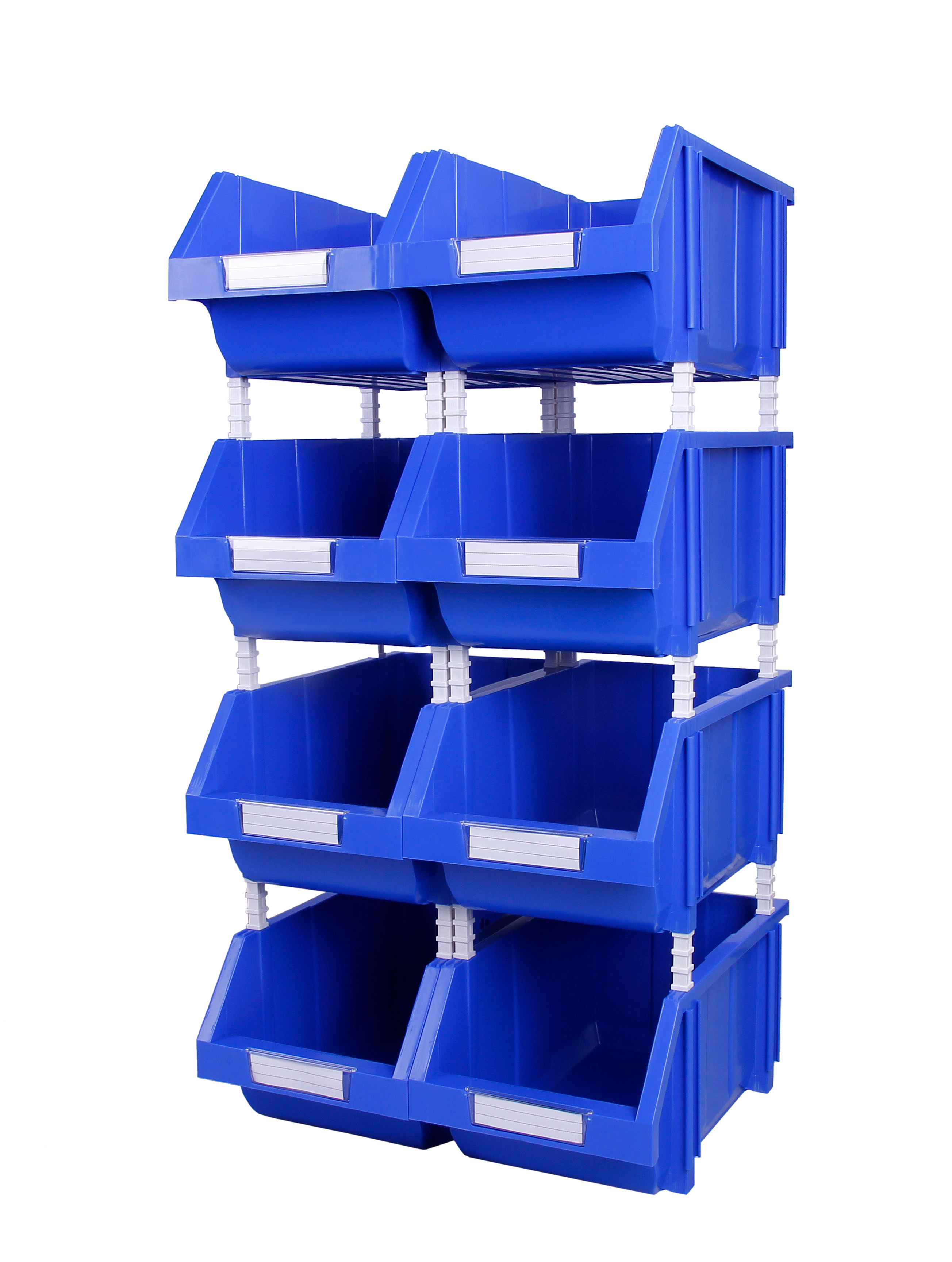 PP Wall Mounted Storage Bin Parts Rack Shelf Bins for Screw Nut Plastic Stackable Hanging Bin