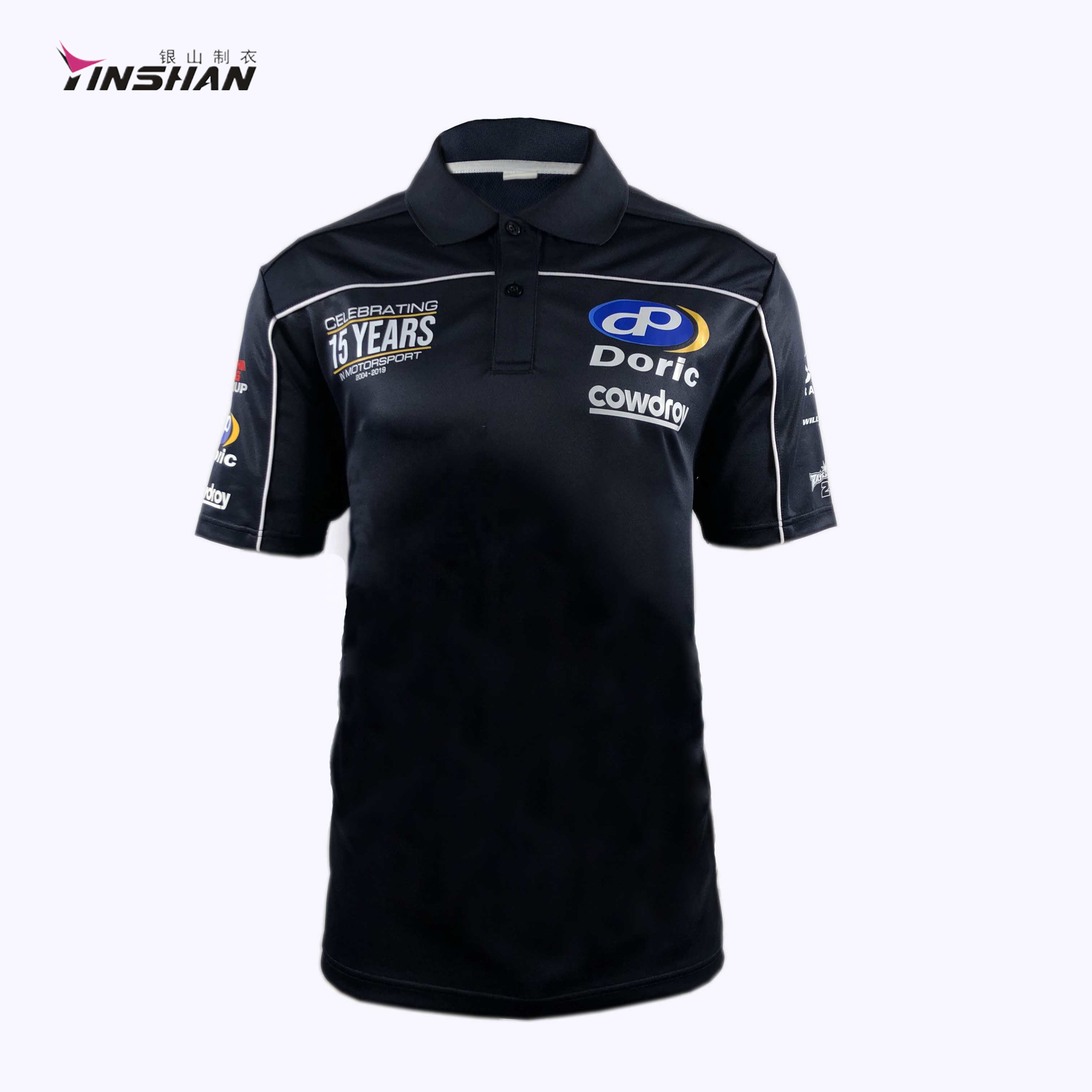 Custom Logo 100% Polyester F1 Car Racing Motorcycles Polo Shirts for Sports Wear