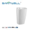 Commercial Fashionable Bathroom Pedestal Basins Ceramic Material For Hand