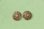 28L Decorative Clothing Buttons , rhinestone shank buttons shiny gold