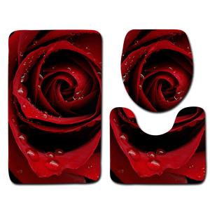 Quality Romantic Valentine'S Day Toilet Mat Set 3 Piece Bath Rug Set non slip wholesale