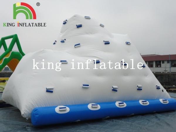 Backyard White Inflatable Water Iceberg / Durable PVC Custom Logo Printed Water