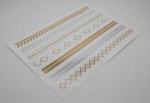 Quality Customized Gold Silver Foil Tattoo Fake Temporary Tattoos wholesale