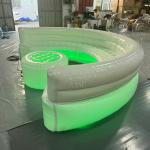 Customized Airtight LED Inflatable Round Sofa Furniture Lounge Inflatable Sofa