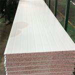 zinc aluminum double steel sheet 50mm TPS sandwich panel with grey white color