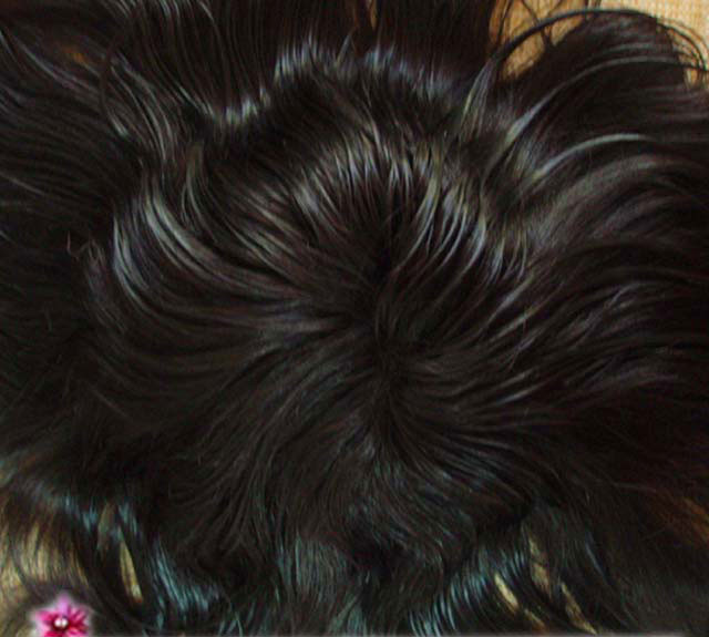 Men's Toupee, Brazilian Virgin Hair Toupet Invisible Fine Mono with PU around
