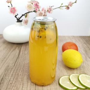 Quality 650ml Clear Plastic Beverage Cans With Snap Lids Milk Beverages wholesale