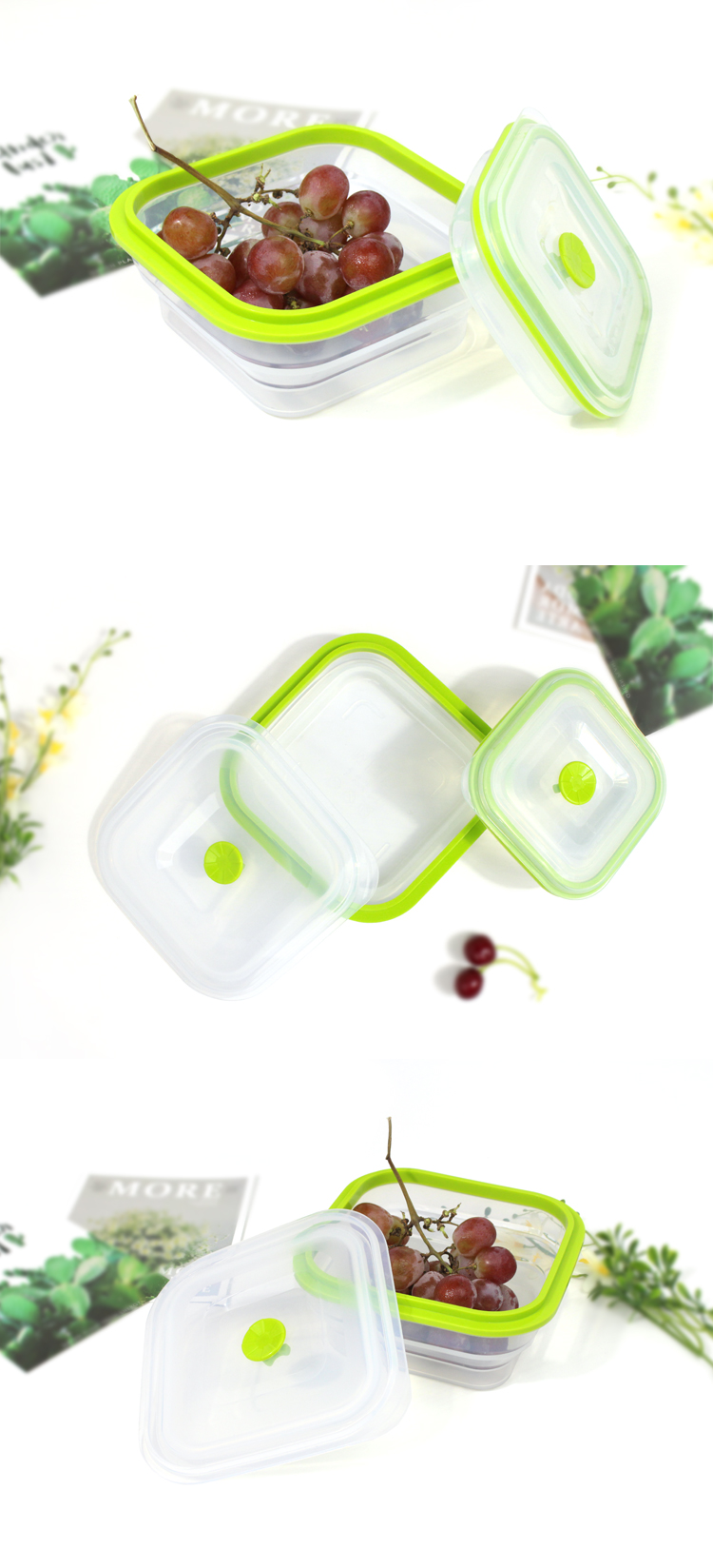 800ML Biodegradable Collapsible Kitchen Storage Containers