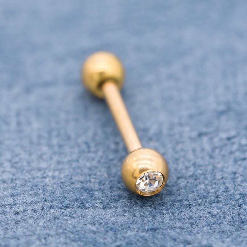 Faux Pearl Cartilage Piercing Earrings 18G 8mm Rose Gold Ear Stud