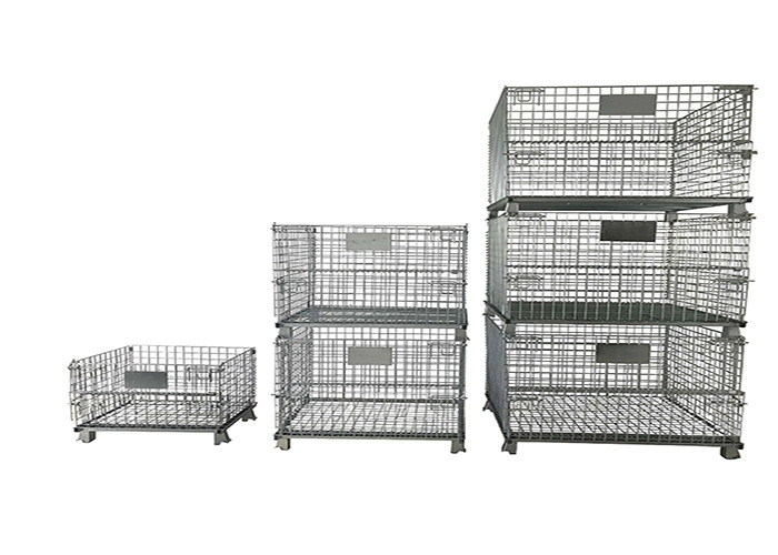 500kg Pallet Stacking SGS Collapsible Wire Mesh Container Customize Warehouse Equipment