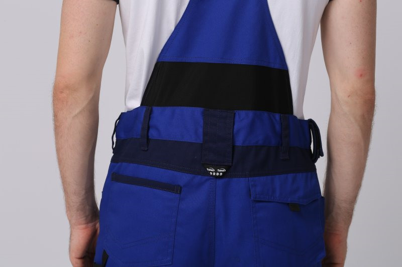 Light Weight Work Bib Overalls , Elastic Bib Trousers With Reflective Tape On Leg