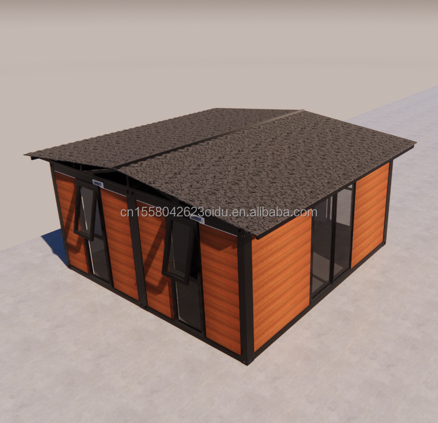 Removable Sandwich Panels Flat Pack Prefabricated Garden House for Easy Assembly and Transport in 20ft or 40ft Container