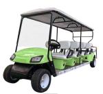 Green Electric Sightseeing Limousine Golf Cart Dealer 72V Lithium Battery